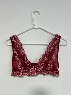 Ababoon Lace Bralette in Wine Red